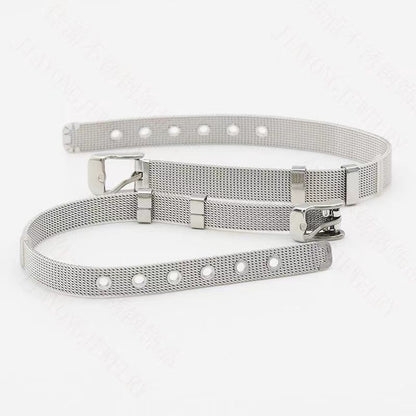 Stainless Steel Bracelet Titanium Steel Strap Accessories Fashion Mesh Band Couple Stainless Steel Bracelet Jewelry