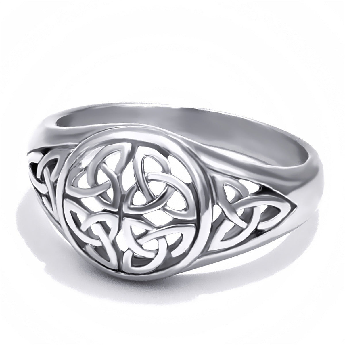 Geometric ladies ring crafted from alloy with electroplating, European and American style.