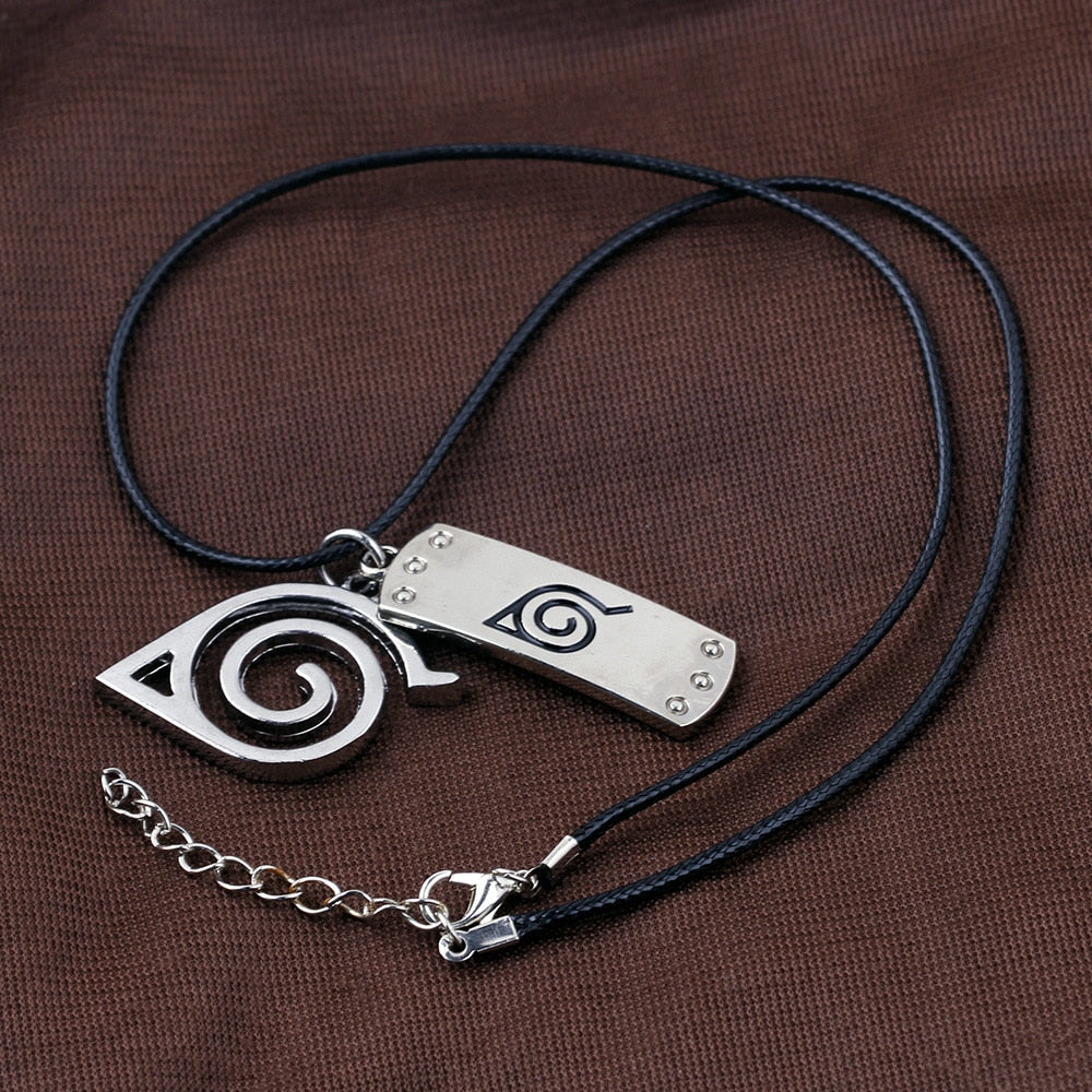 Naruto Konoha Logo Necklace Cosplay Costume Accessories Men Women Gift