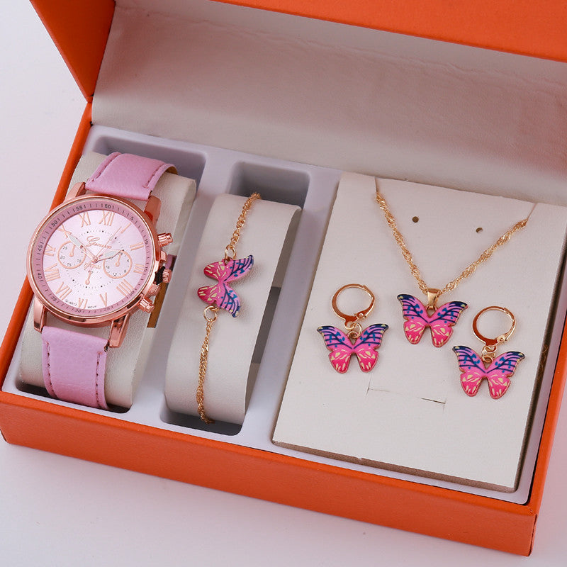 Ladies Graduated Belt Watch Jewelry Set