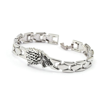 Wolf Bracelets &amp; Bangles Zinc Alloy Chain Silver Bracelet