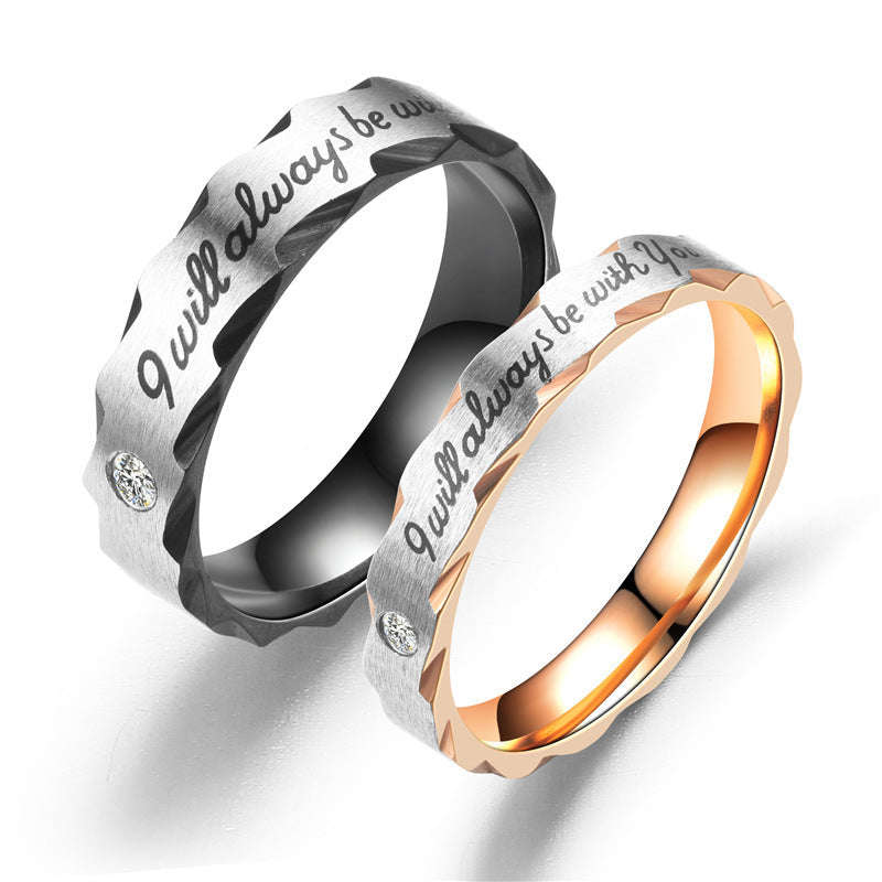 Floral Ring - Stainless Steel U Shape Couple Rings | ring 