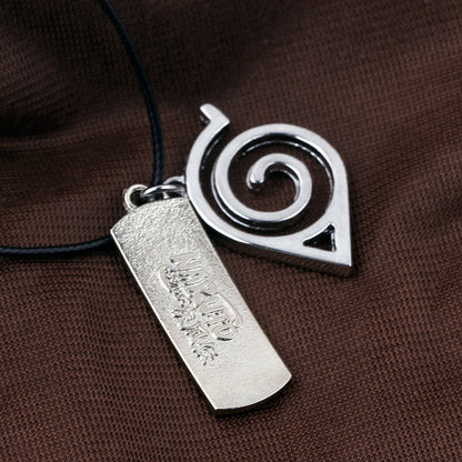 Naruto Konoha Logo Necklace Cosplay Costume Accessories Men Women Gift