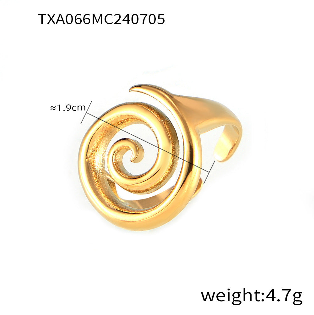 Spiral Modeling Jewelry Line Twist Design Titanium Steel Suit