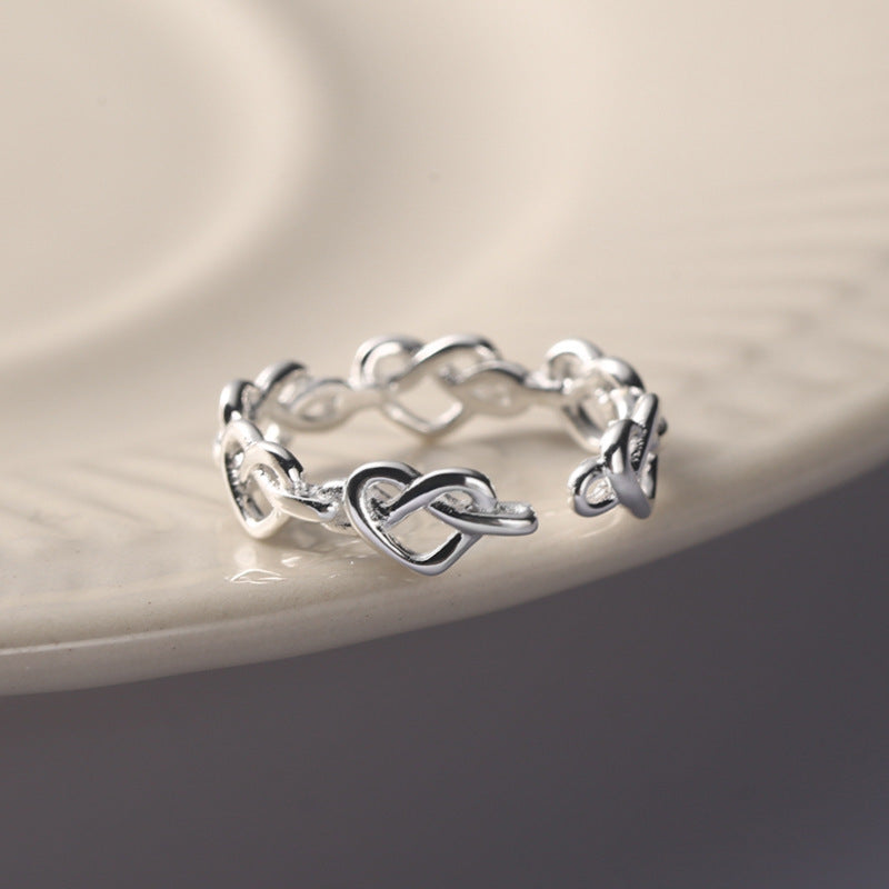 Woman Sterling Silver Fashion Love Rings