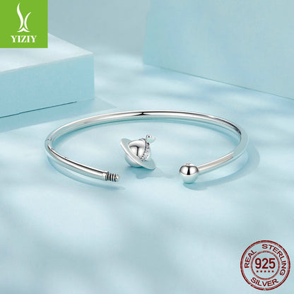 Silver Charm Original Planet Opening Basic Bracelet for Men and Women Romantic Star River s925 Silver Versatile Bead Bracelet