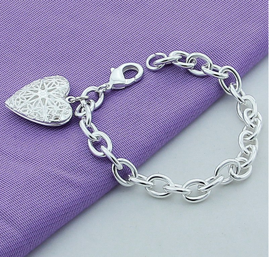 Sterling Silver Jewelry 925 Solid Silver Grape Charm Bracelet &amp; Bangle