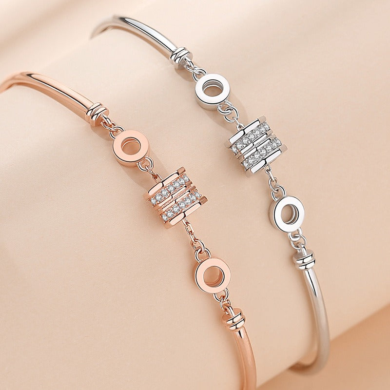 S925 Sterling Silver Small Waist Bracelet Rose Gold Luxury Gift