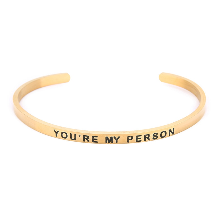 Stainless steel bracelet with &quot;You&