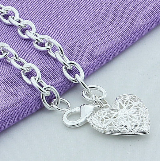 Sterling Silver Jewelry 925 Solid Silver Grape Charm Bracelet &amp; Bangle