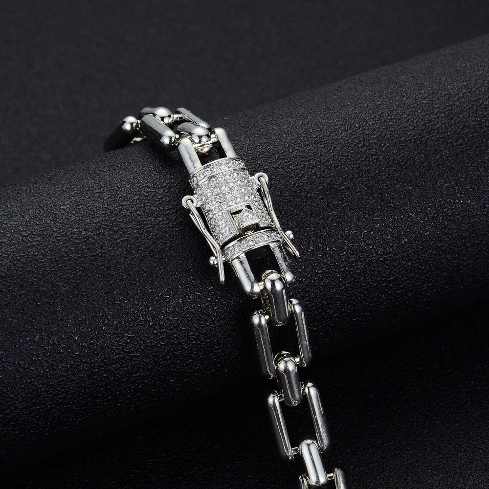 Cuban Chain Rhinestone Hip Hop Bracelet Fashion Trend