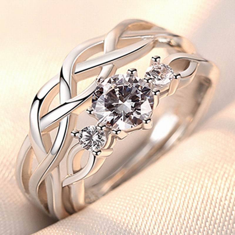 Rings Opening Wedding Simulation Diamond Ring