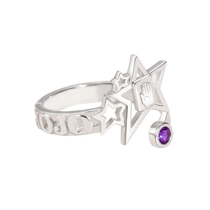 Purple Crystal unisex fashion ring 