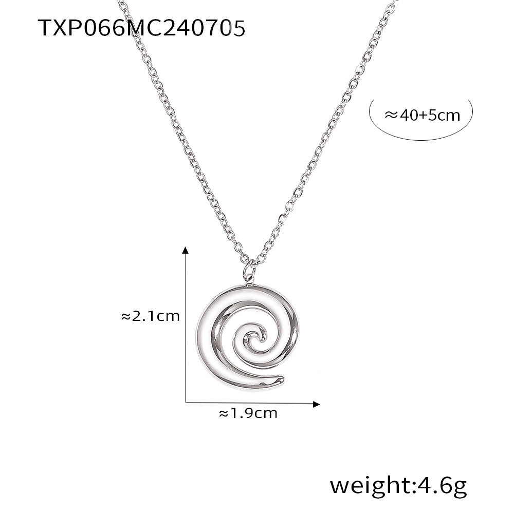 Spiral Modeling Jewelry Line Twist Design Titanium Steel Suit