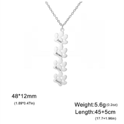 Stylish Personality Cute Stainless Steel Cat Claw Necklace