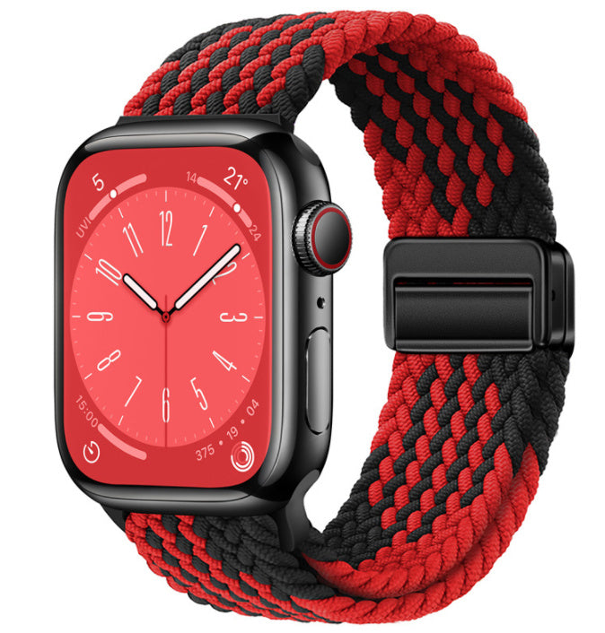 Magnetic Buckle Woven Loop Integrated Strap