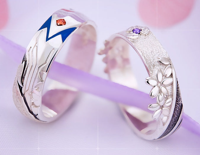 925 Silver Unisex Spring Song Rings