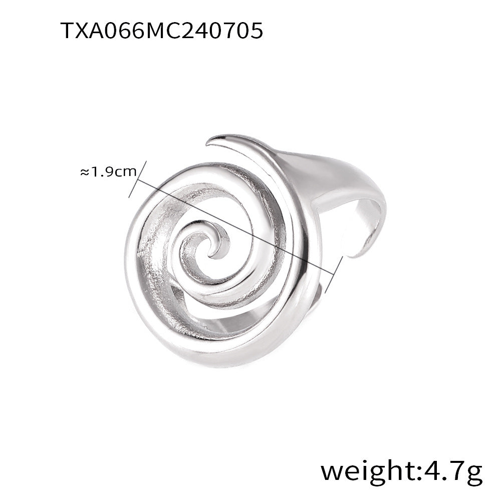 Spiral Modeling Jewelry Line Twist Design Titanium Steel Suit