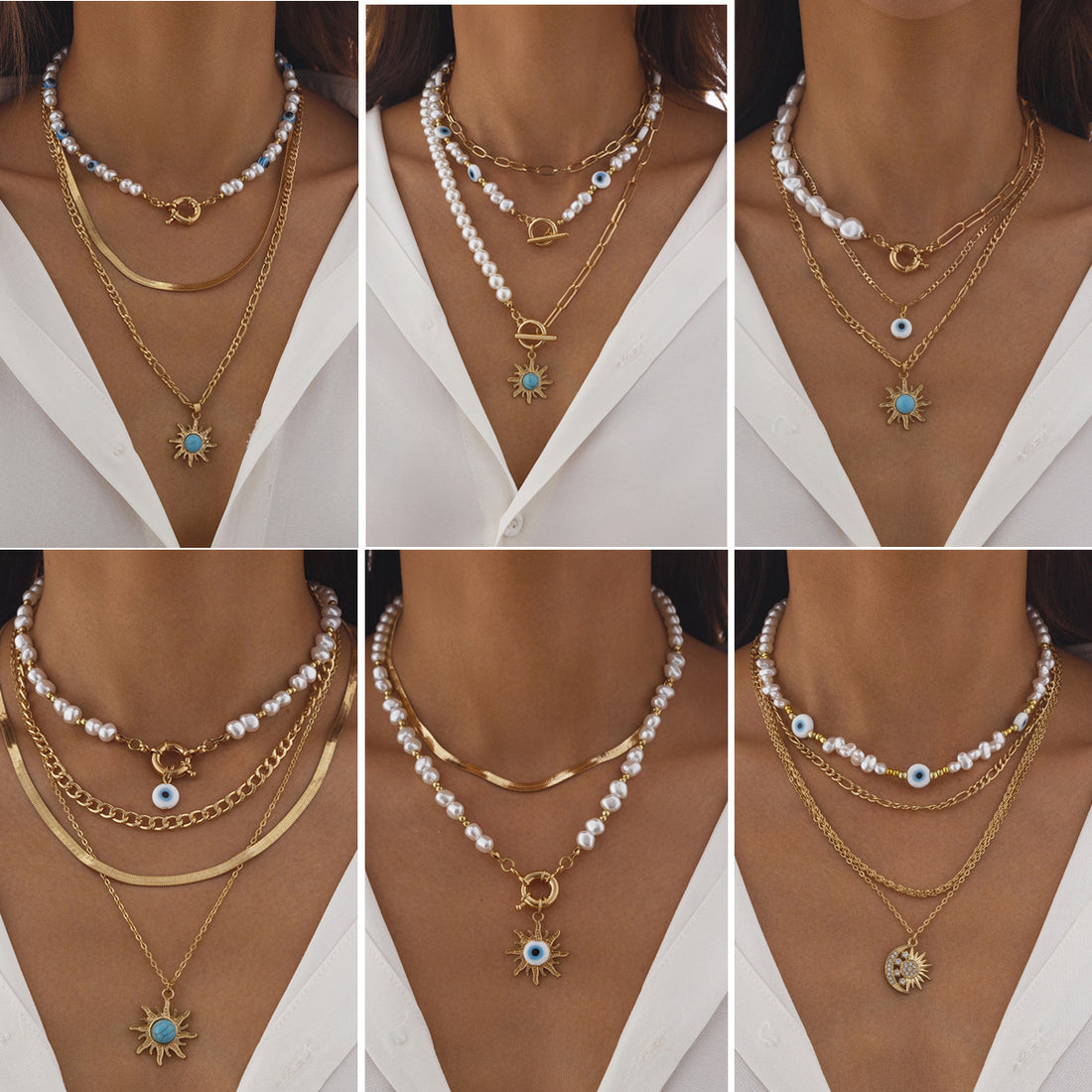 Ethnic Style Special-shaped Stringed Pearls Necklace