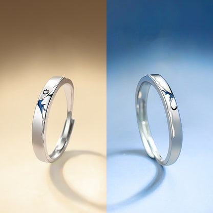 A Pair Of Fashionable Couple Rings