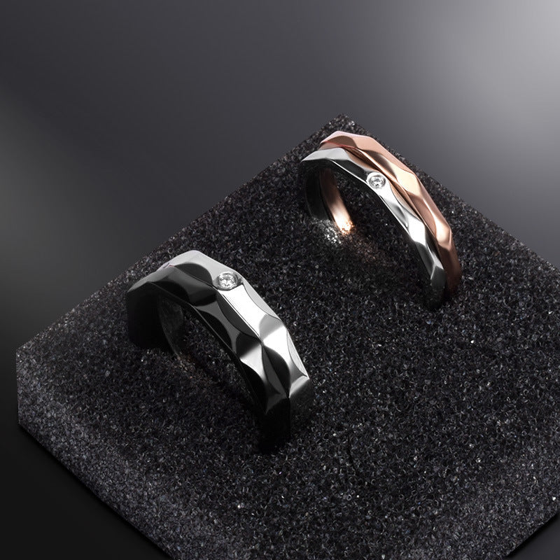 Personalized Titanium Steel Couple Rings