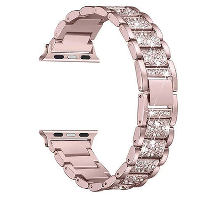 Royal Pink Jewelry Chain Strap For Apple Watch Ultra 49mm 44mm Diamond Band