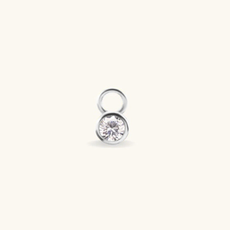 Puncture Ear Bone Stud Female Fine Zircon-embedded Earrings