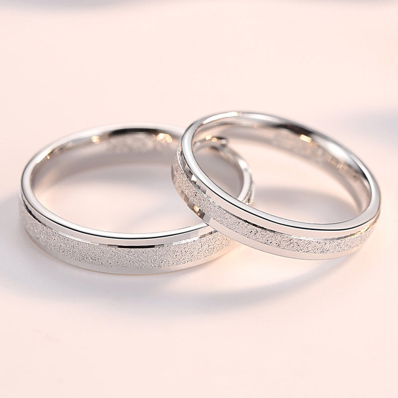 Couple Rings Frosted Scale Bracelet Ring