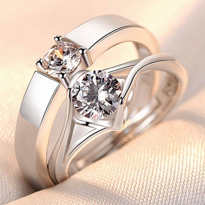 Rings Opening Wedding Simulation Diamond Ring