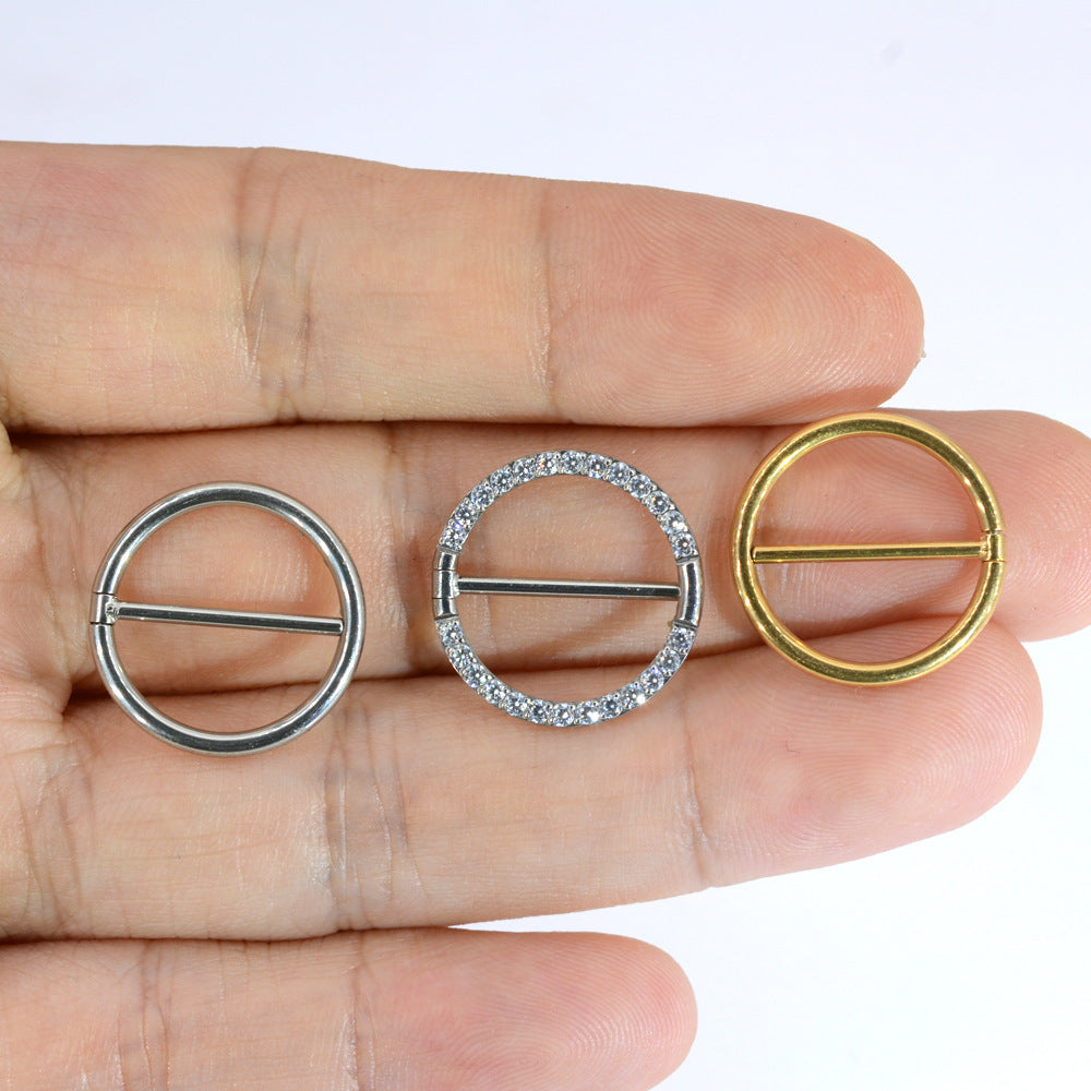 Nipple Ring Diamond Round Nipple Human Body Piercing Accessories